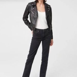 Club Monaco Gracella Black Leather Jacket